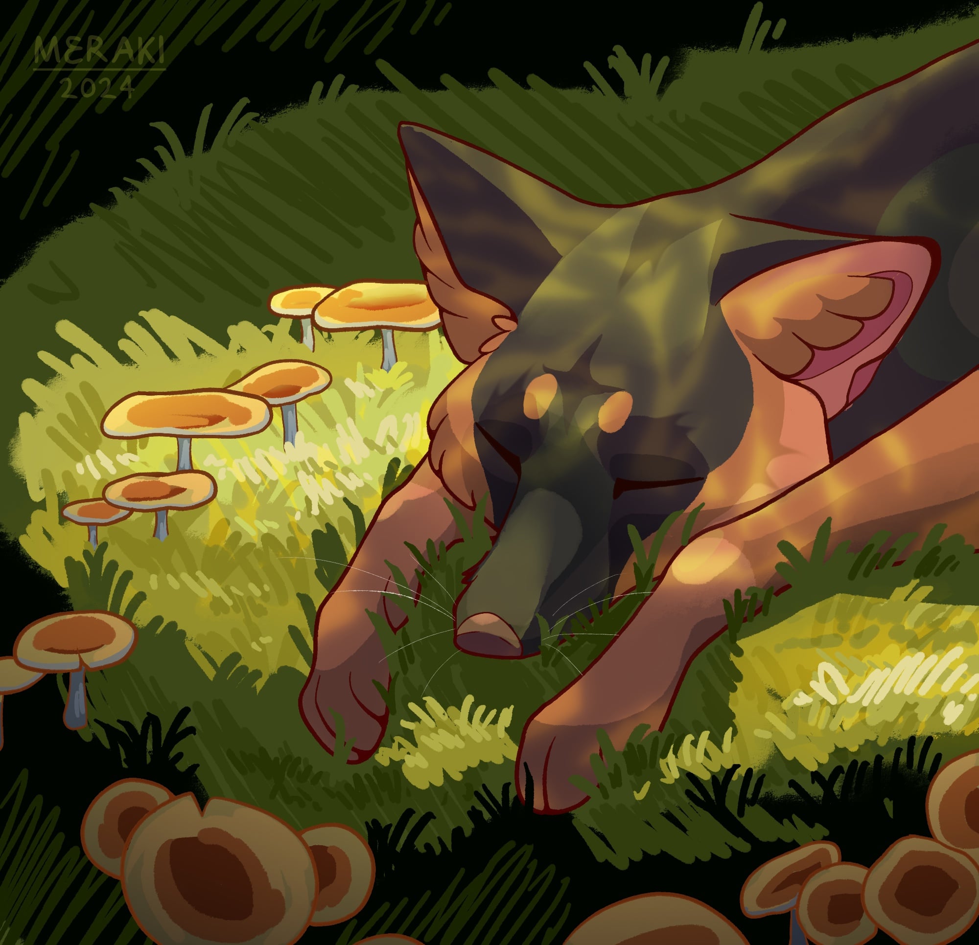 Sleepy fox